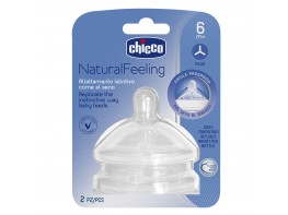 Chicco Tetina natural feeling flujo papilla +6 meses 2uds